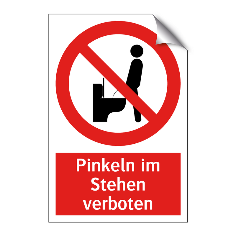 Pinkeln im Stehen verboten