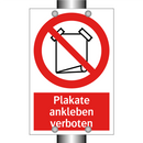 Plakate ankleben verboten