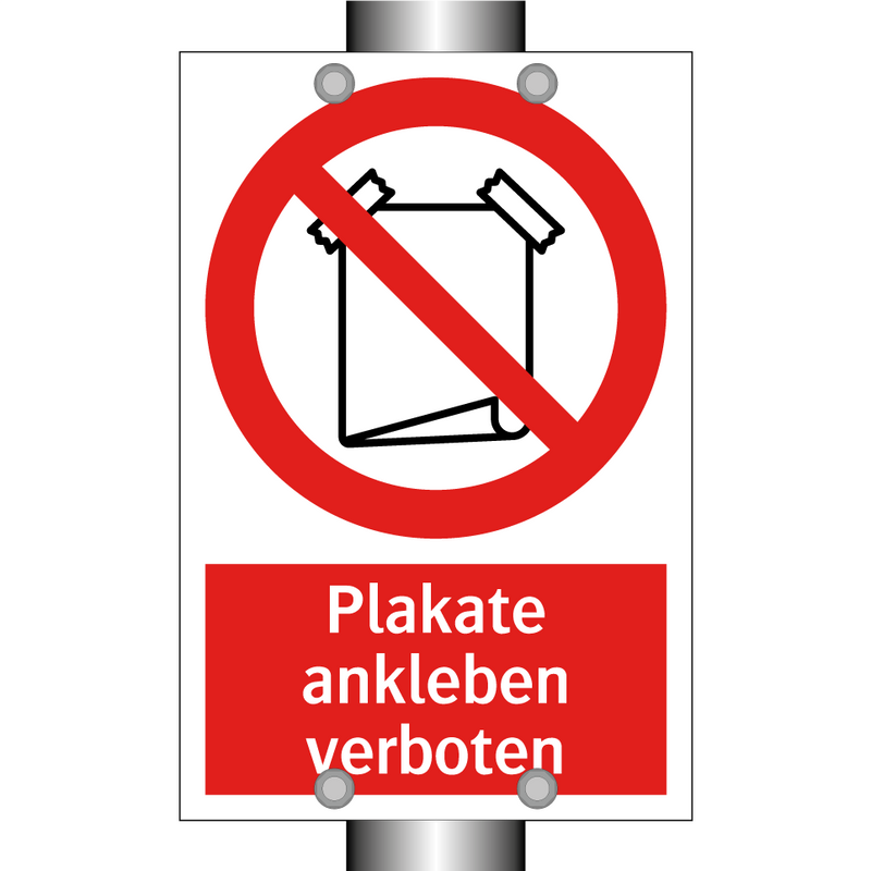 Plakate ankleben verboten