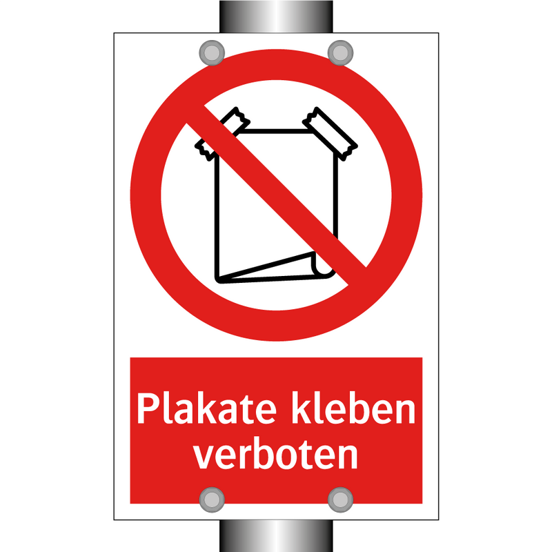 Plakate kleben verboten