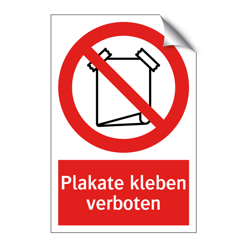 Plakate kleben verboten