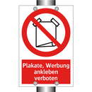 Plakate, Werbung ankleben verboten