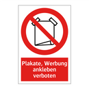 Plakate, Werbung ankleben verboten