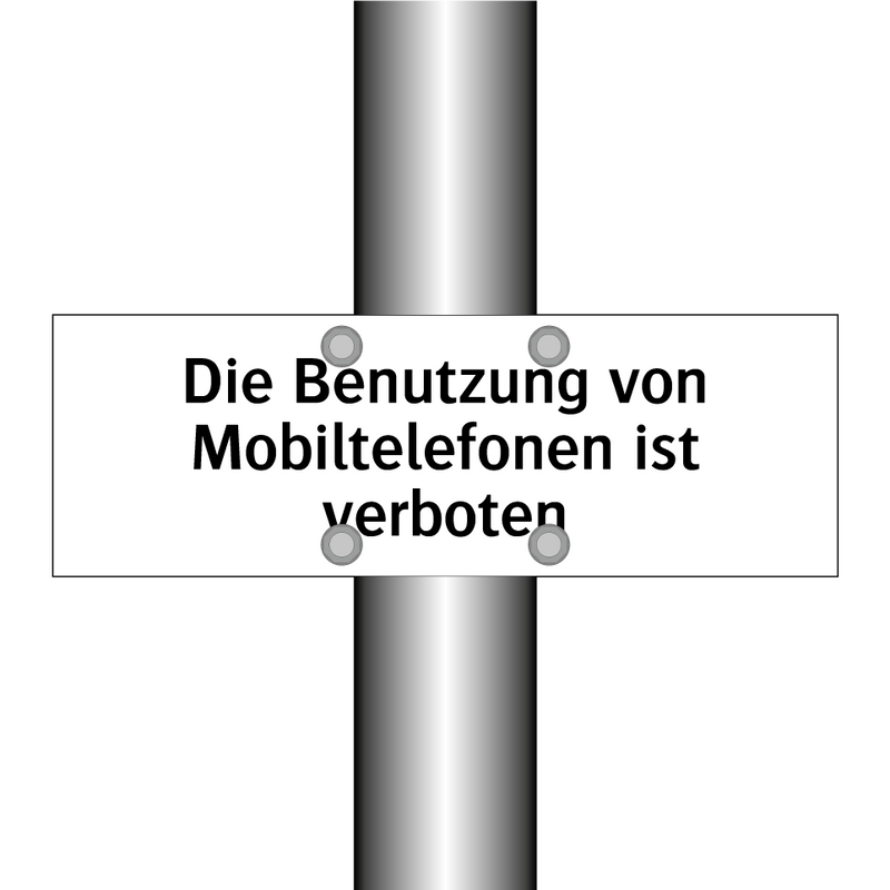 Die Benutzung von Mobiltelefonen ist verboten