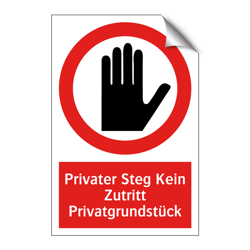 Privater Steg Kein Zutritt Privatgrundstück