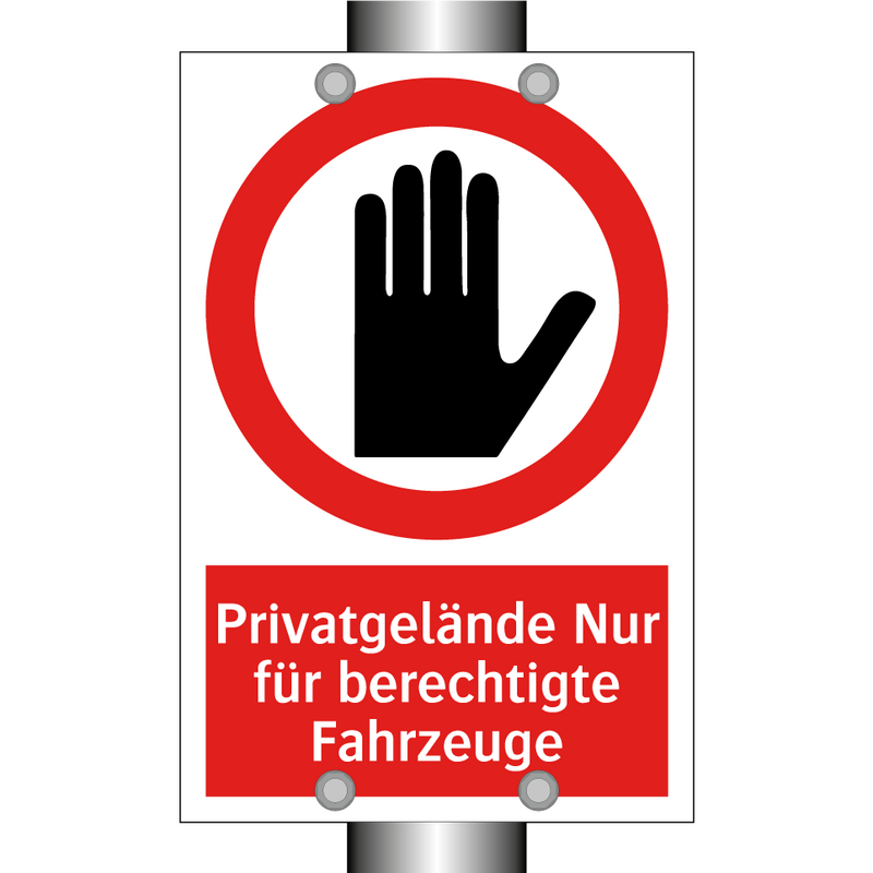 Privatgelände Nur für berechtigte Fahrzeuge