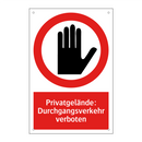 Privatgelände: Durchgangsverkehr verboten