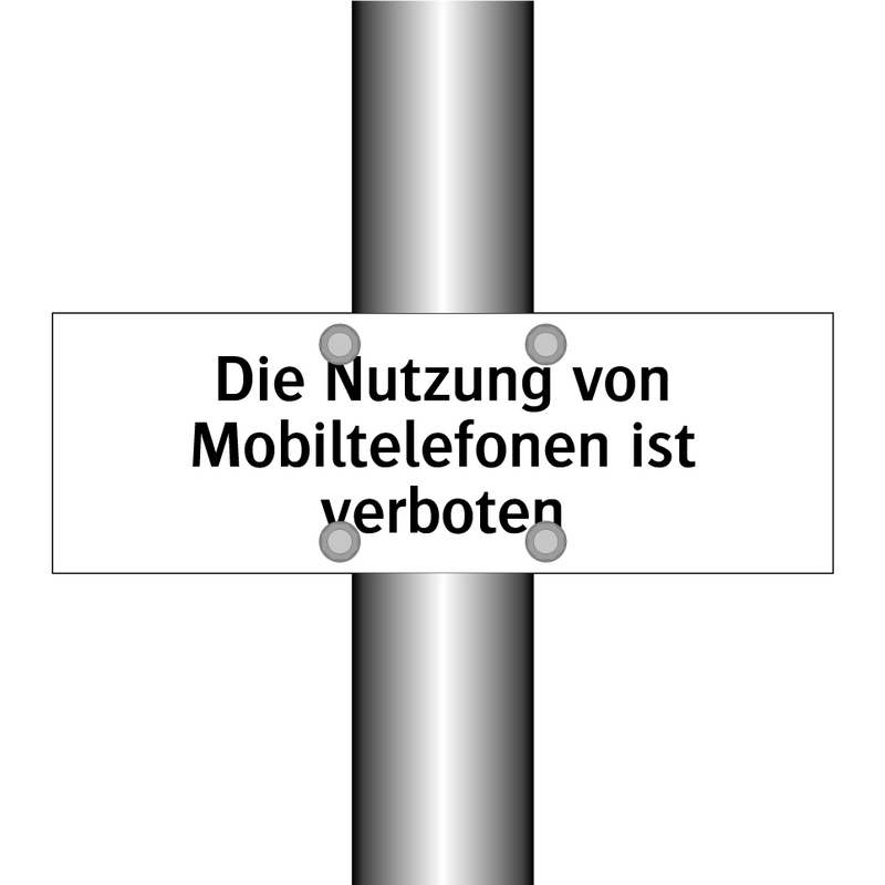 Die Nutzung von Mobiltelefonen ist verboten