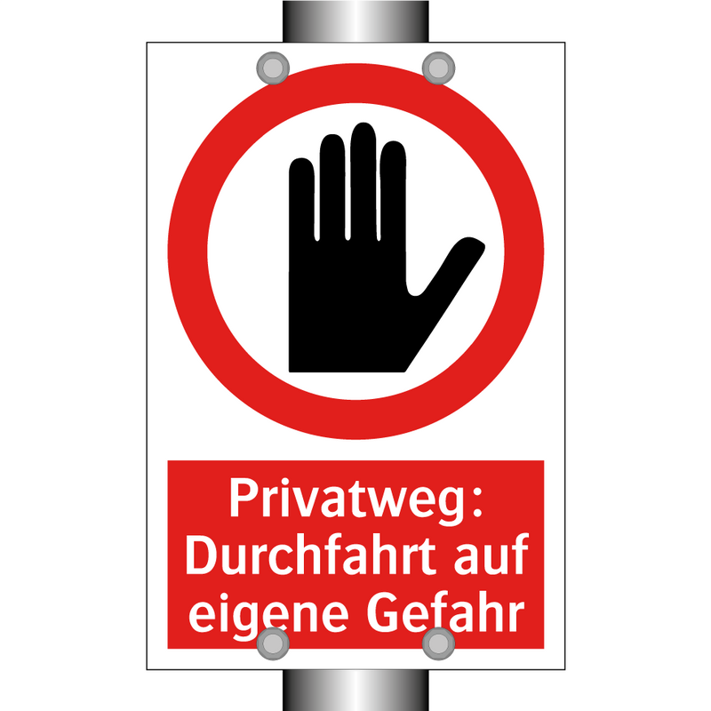 Privatweg: Durchfahrt auf eigene Gefahr