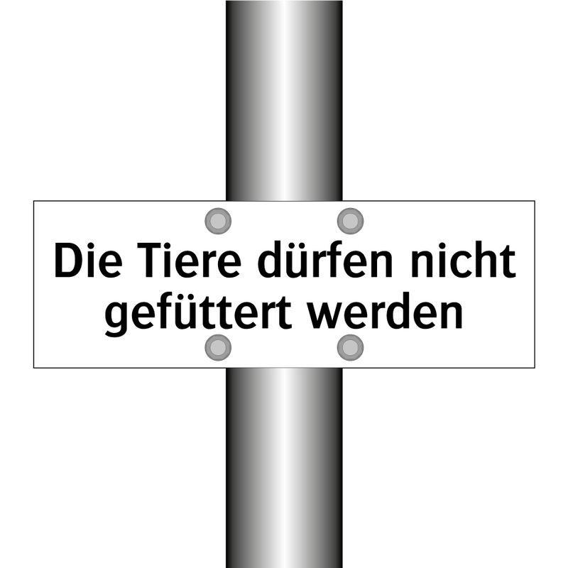 Die Tiere dürfen nicht gefüttert werden