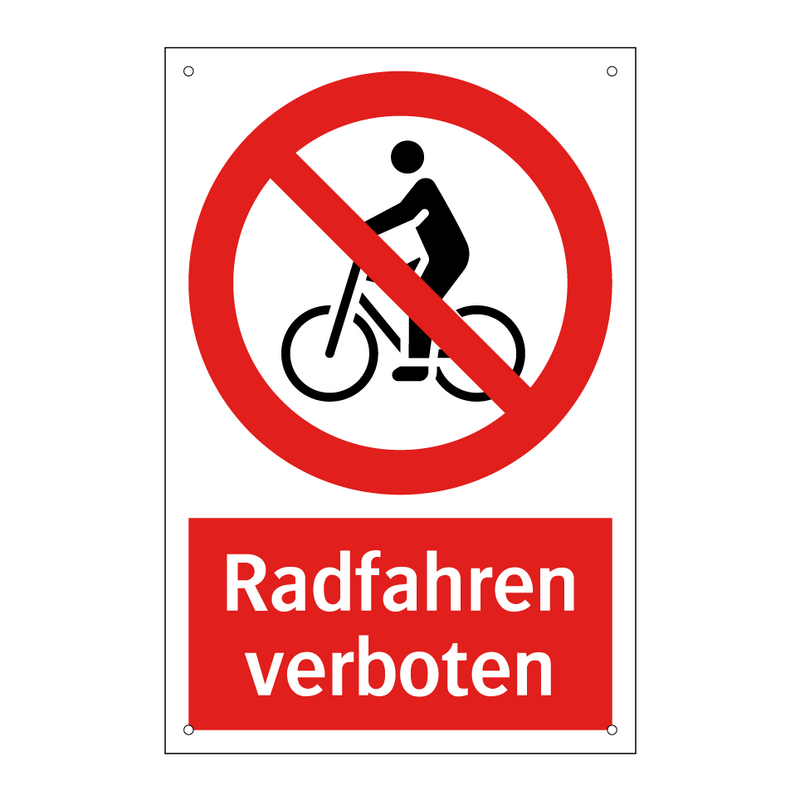 Radfahren verboten