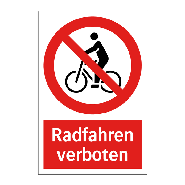 Radfahren verboten