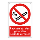 Rauchen auf dem gesamten Gelände verboten