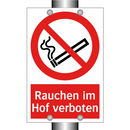 Rauchen im Hof verboten