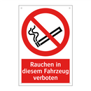 Rauchen in diesem Fahrzeug verboten