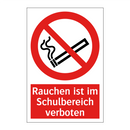 Rauchen ist im Schulbereich verboten