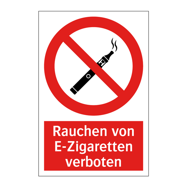 Rauchen von E-Zigaretten verboten