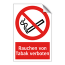 Rauchen von Tabak verboten