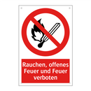 Rauchen, offenes Feuer und Feuer verboten