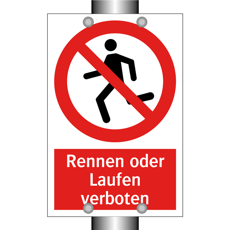 Rennen oder Laufen verboten