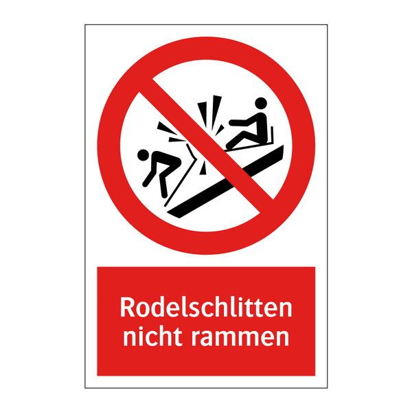 Rodelschlitten nicht rammen