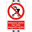 Rollatoren dürfen hier nicht abgestellt werden