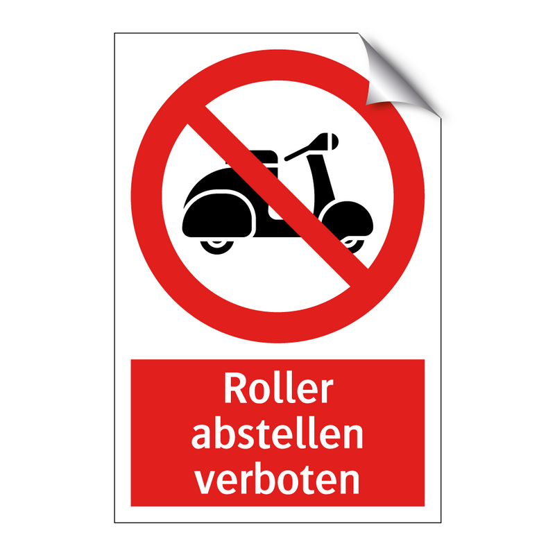Roller abstellen verboten