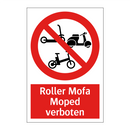 Roller Mofa Moped verboten