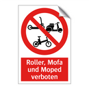 Roller, Mofa und Moped verboten