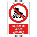 Rollschuh laufen verboten