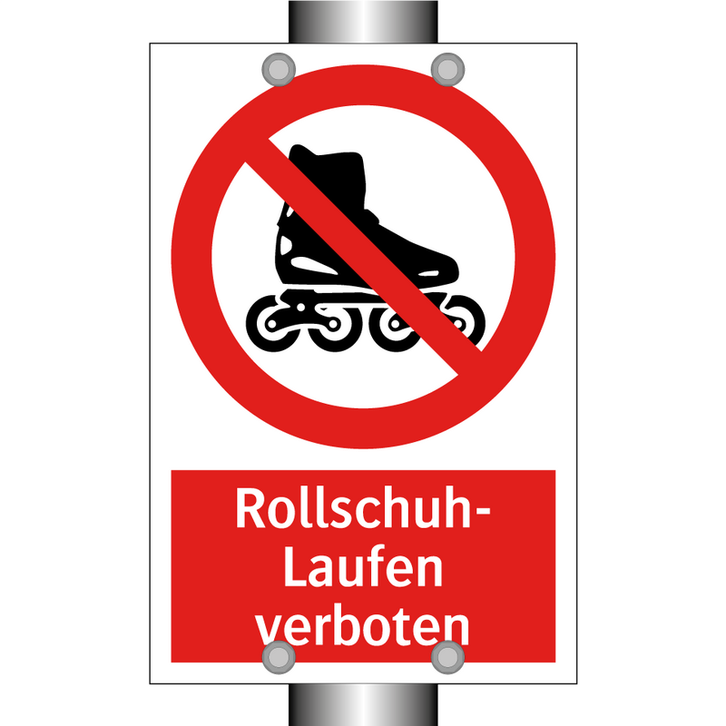 Rollschuh- Laufen verboten