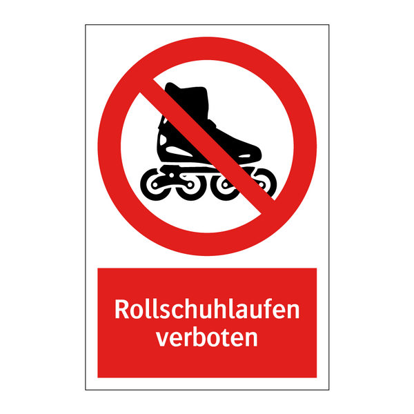 Rollschuhlaufen verboten