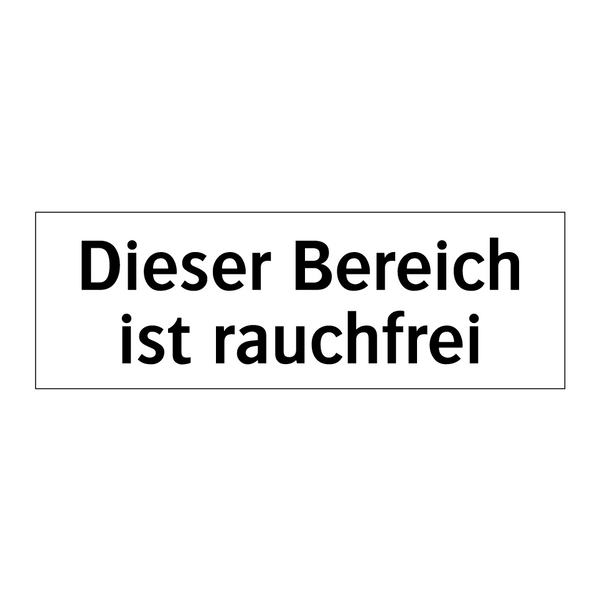 Dieser Bereich ist rauchfrei