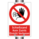 Schießstand Kein Zutritt Eintritt Verboten