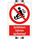 Schlitten fahren verboten!