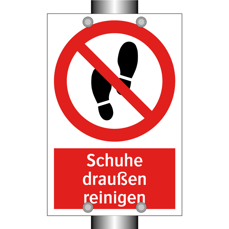 Schuhe draußen reinigen