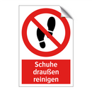 Schuhe draußen reinigen