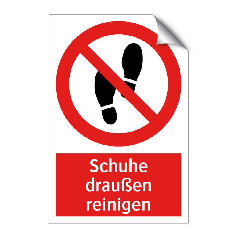 Schuhe draußen reinigen