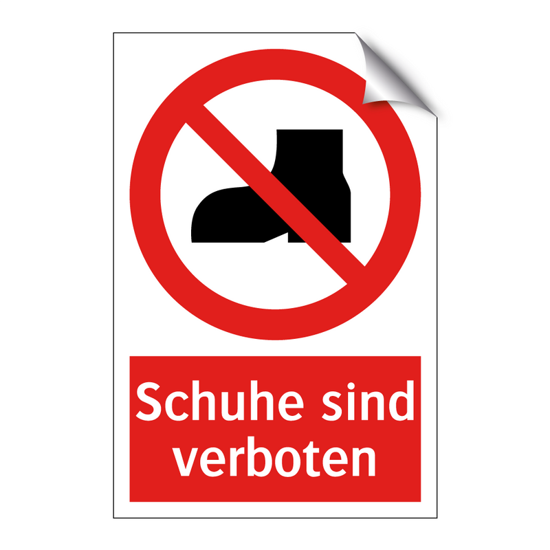 Schuhe sind verboten