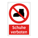 Schuhe verboten