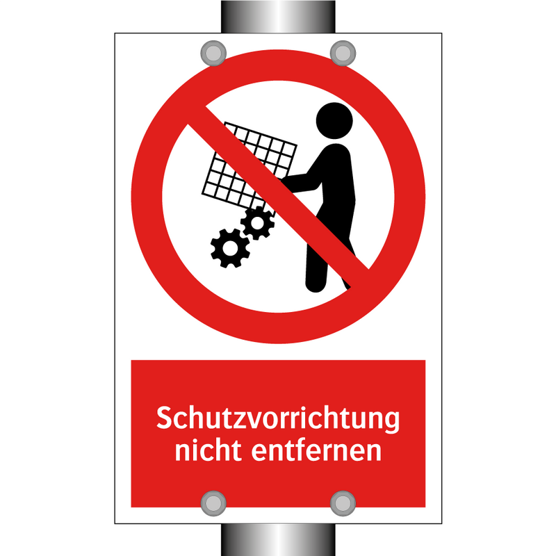 Schutzvorrichtung nicht entfernen
