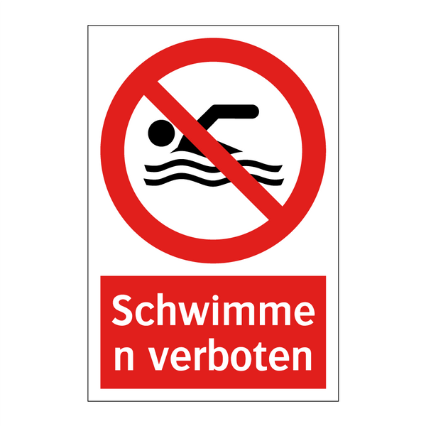 Schwimmen verboten