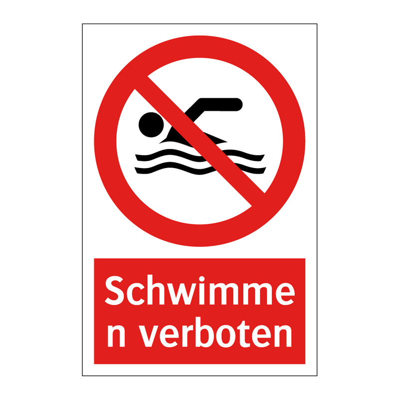 Schwimmen verboten