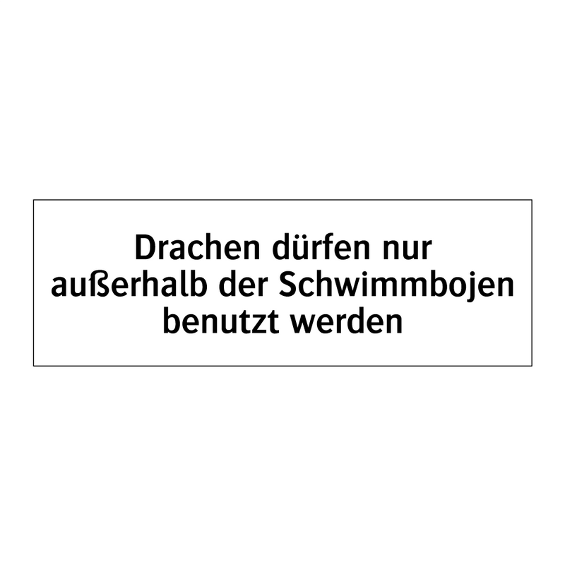 Drachen dürfen nur außerhalb der Schwimmbojen benutzt werden