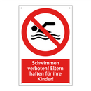 Schwimmen verboten! Eltern haften für ihre Kinder!