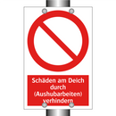 Schäden am Deich durch (Aushubarbeiten) verhindern