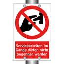 Servicearbeiten im Gange dürfen nicht begonnen werden