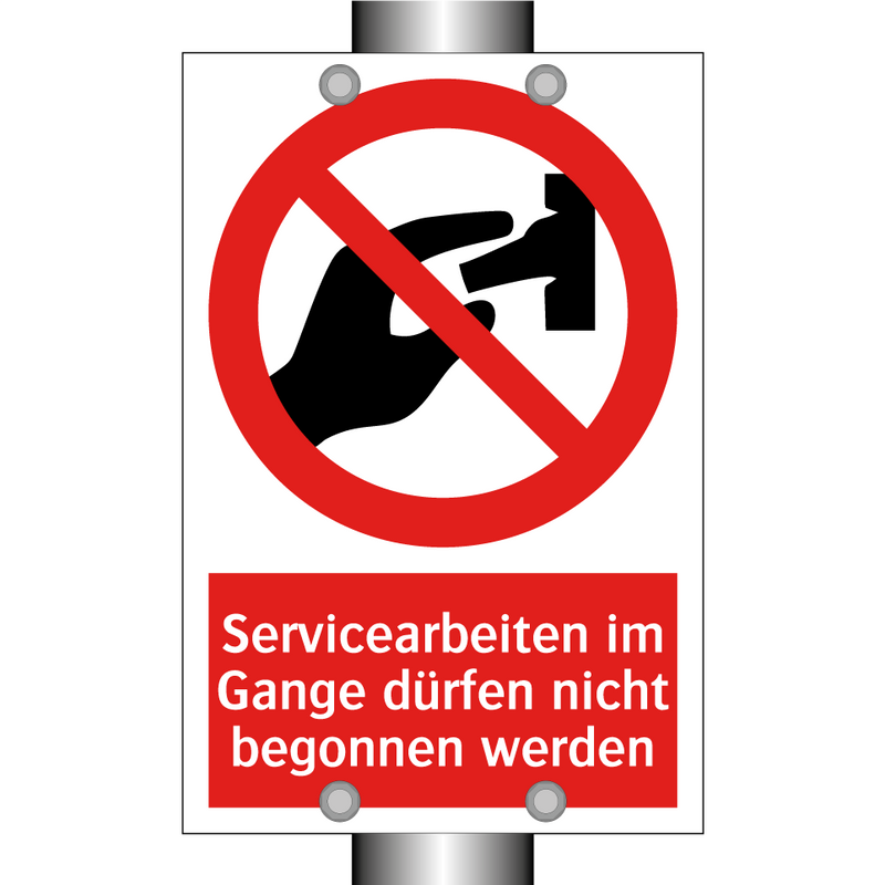 Servicearbeiten im Gange dürfen nicht begonnen werden
