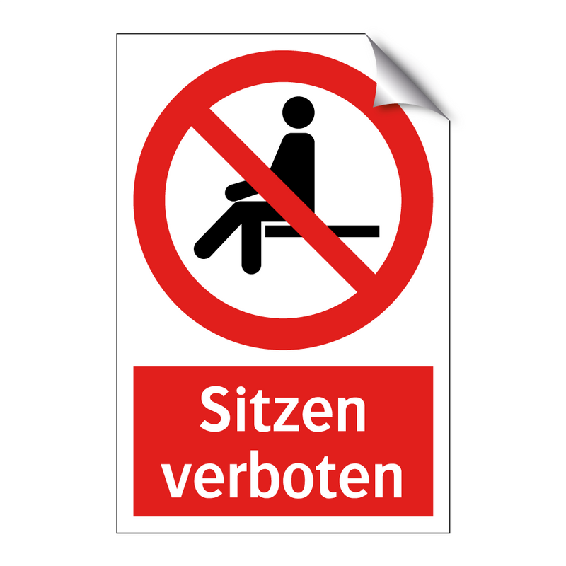 Sitzen verboten