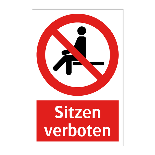 Sitzen verboten